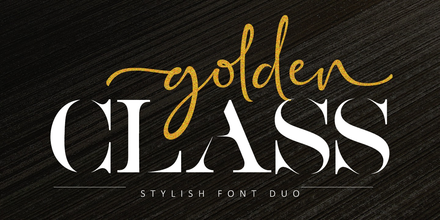Шрифт Golden Class Font Duo